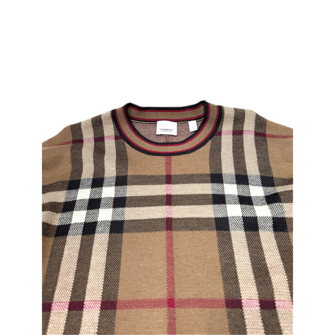 Burberry Check Wool Sweater L