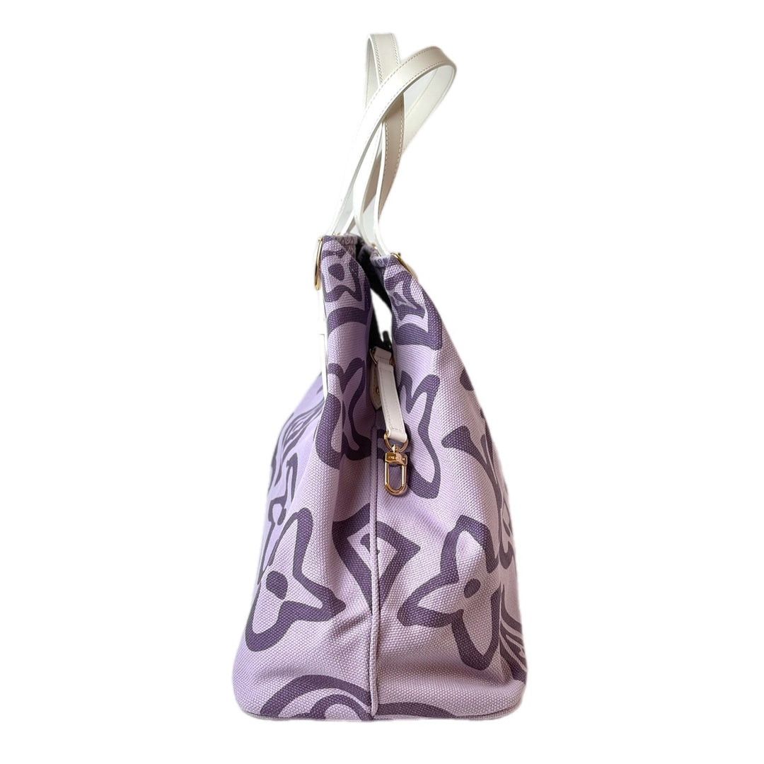 Louis Vuitton Purple Canvas Tote Bags