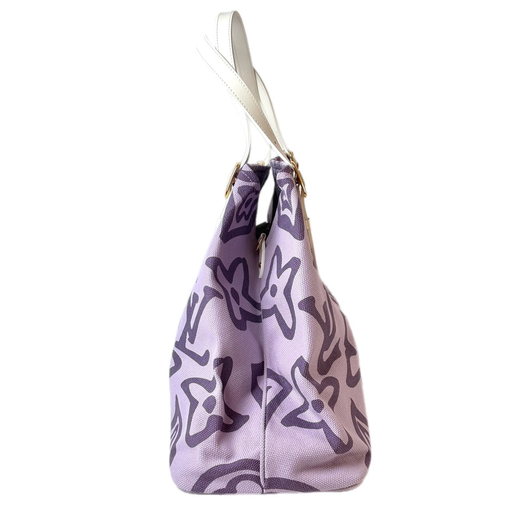 Louis Vuitton Purple Canvas Tote Bags
