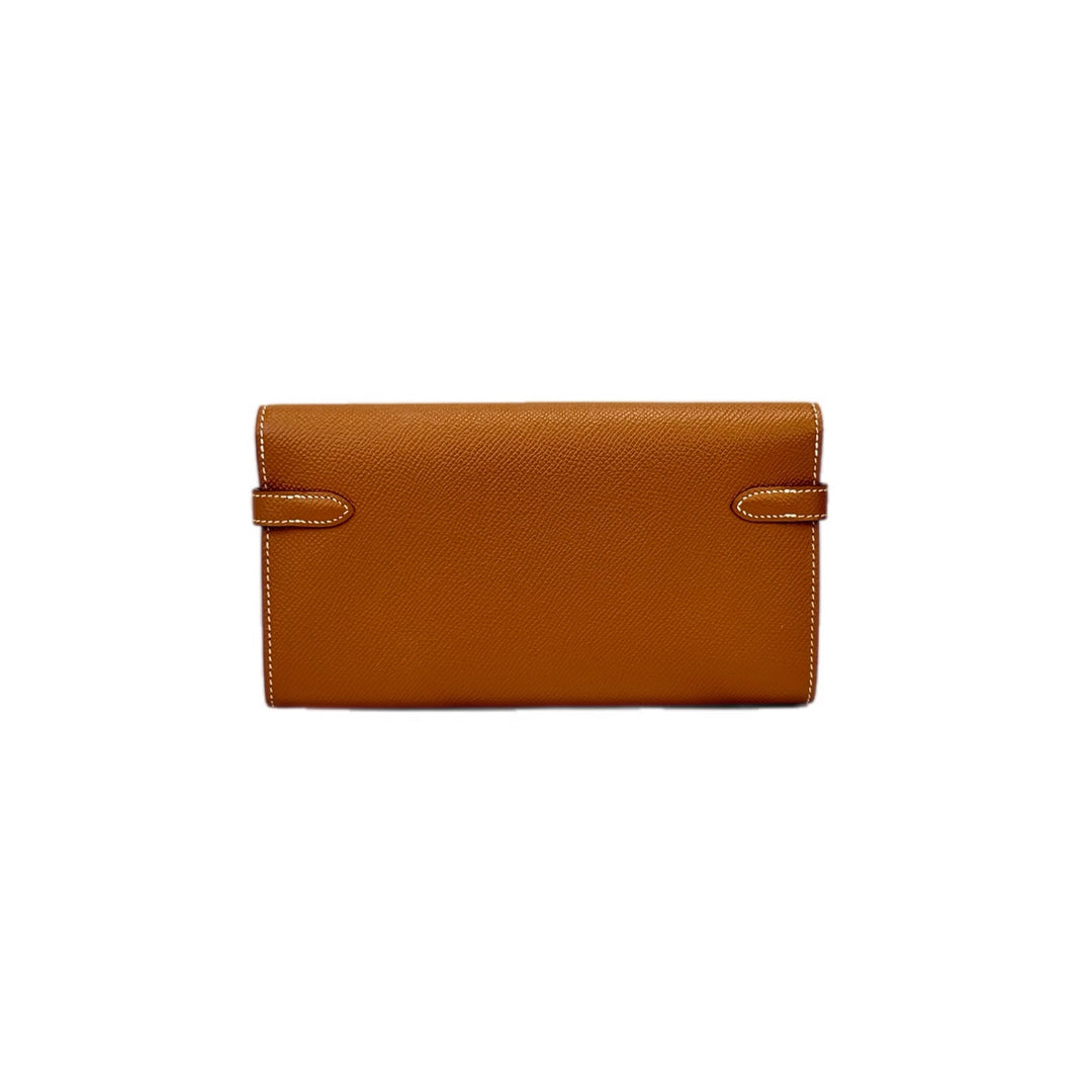 Hermes Long Kelly Wallet Epsom Gold