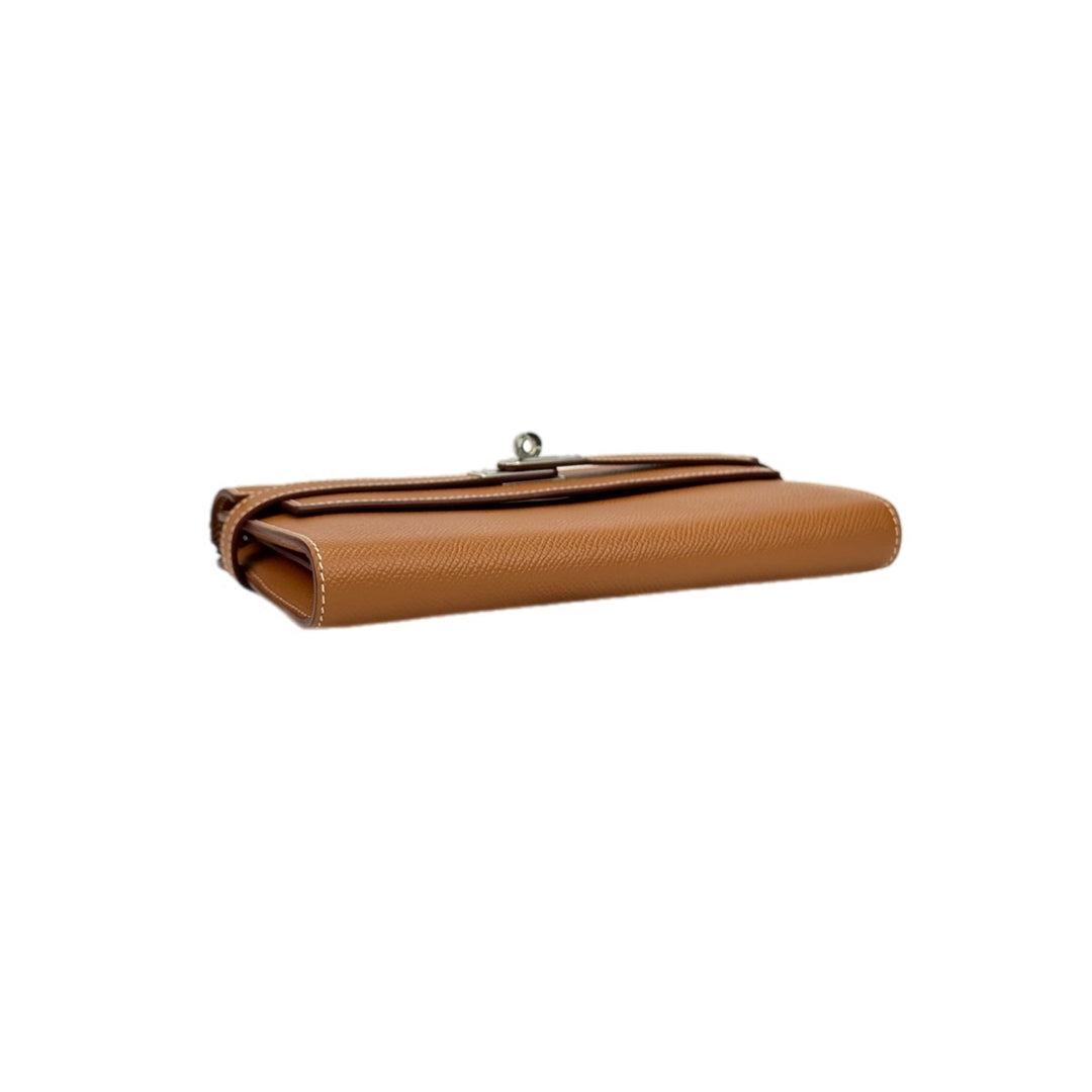 Hermes Long Kelly Wallet Epsom Gold