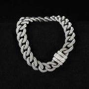 Silver 925 White Diamonds D0.3ct Rhodium Plated Bracelet, Made in Italy