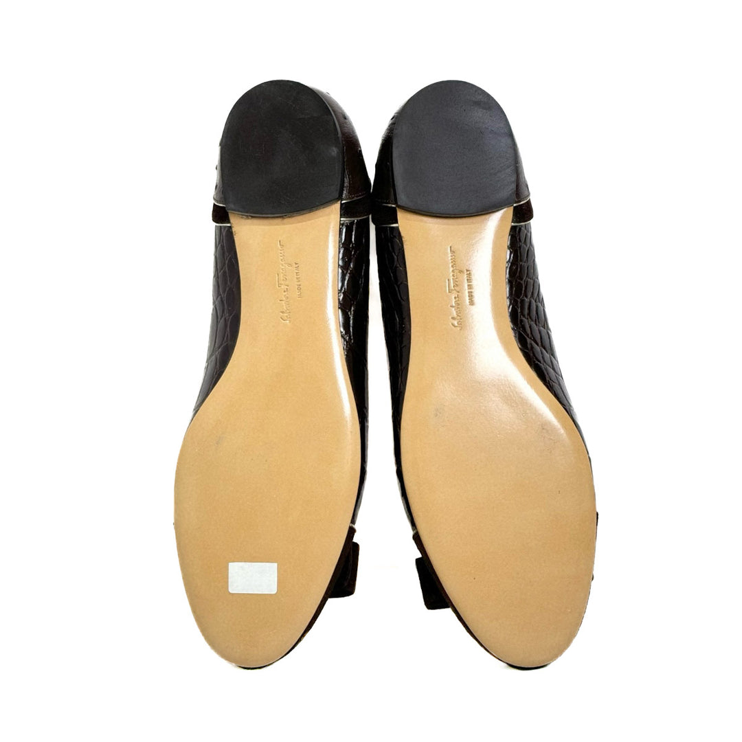 Ferragamo Varina Vara Ballet Flats - Jiaxyk