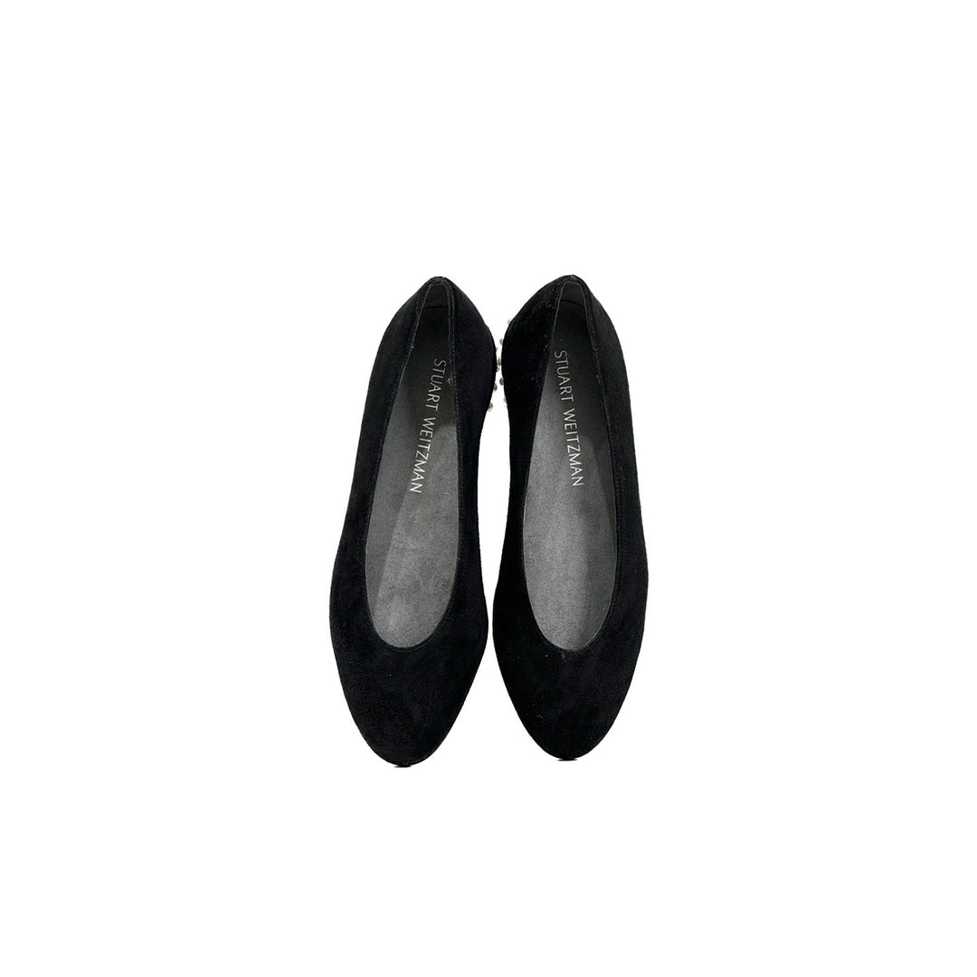 Stuart Weitzman Chicflat Suede Almond-Toe Flat - Jiaxyk
