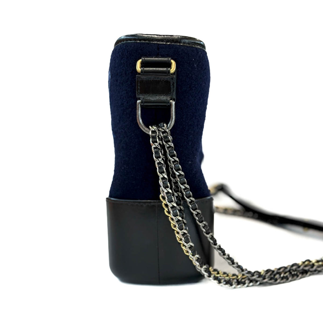 Chanel Medium Navy Wool Embroidered Paris Hamburg Gabrielle - Jiaxyk