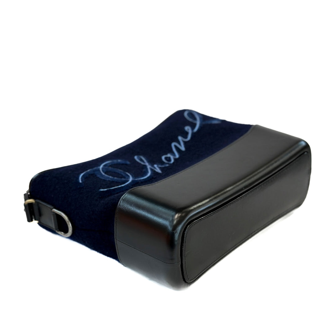 Chanel Medium Navy Wool Embroidered Paris Hamburg Gabrielle - Jiaxyk