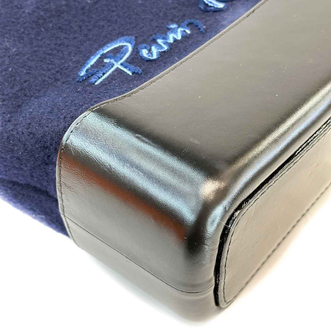 Chanel Medium Navy Wool Embroidered Paris Hamburg Gabrielle - Jiaxyk