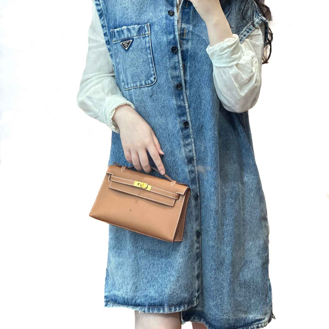 Hermes Mini Kelly Pochette Gold - Jiaxyk