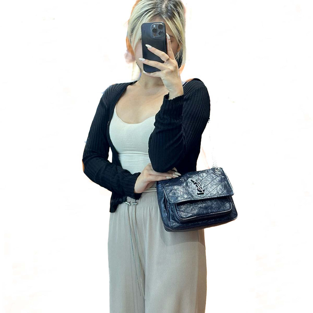 Saint Laurent Small Blue Niki Bag - Jiaxyk