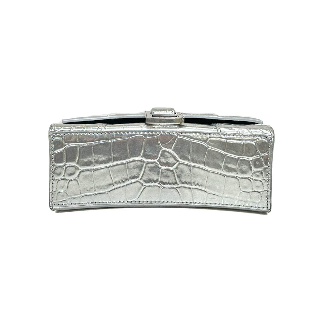 Balenciaga Sliver Hourglass XS Crocodile Embossed Bag - Jiaxyk