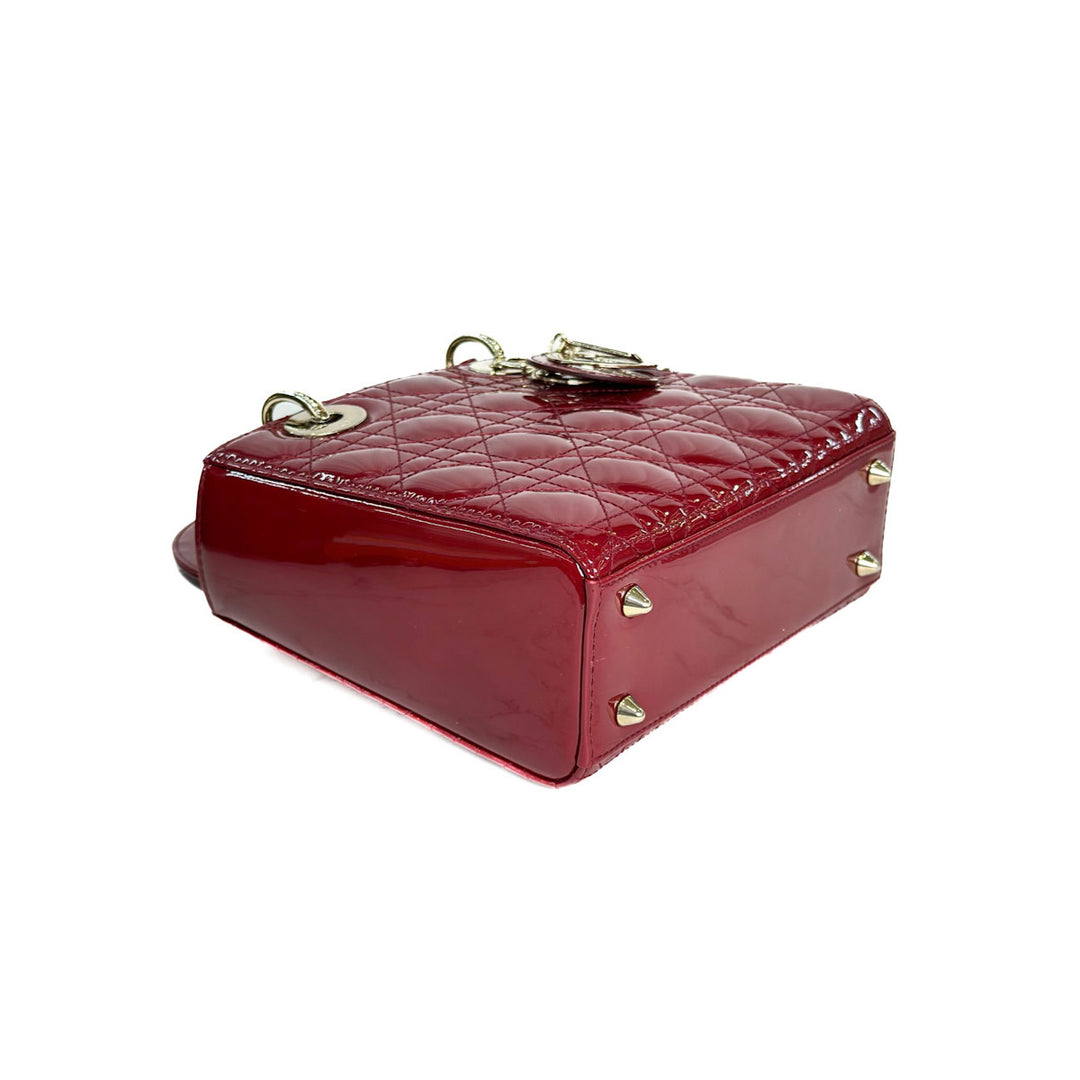 Dior Lady Small Red Patent Leather - Jiaxyk