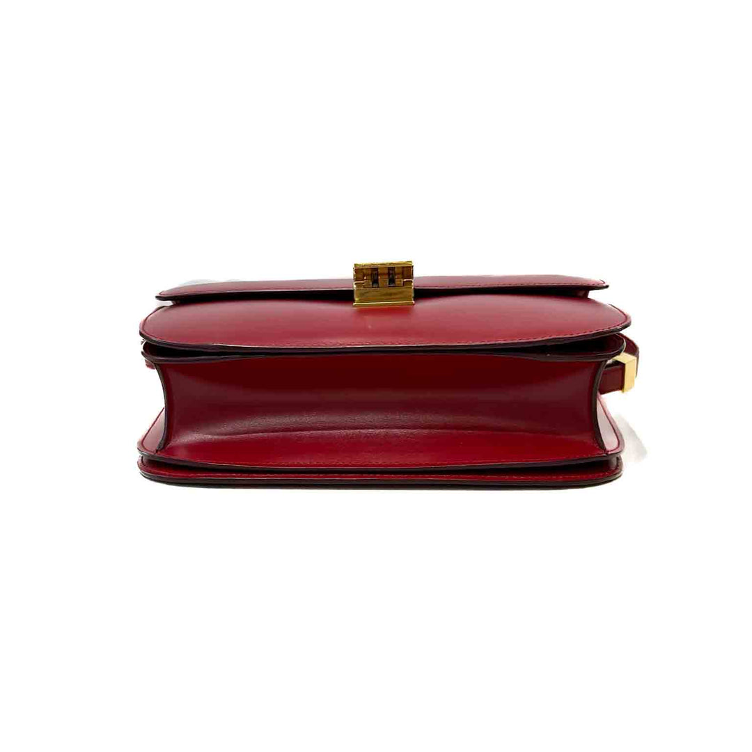 Celine Medium Red Classic Box Bag - Jiaxyk