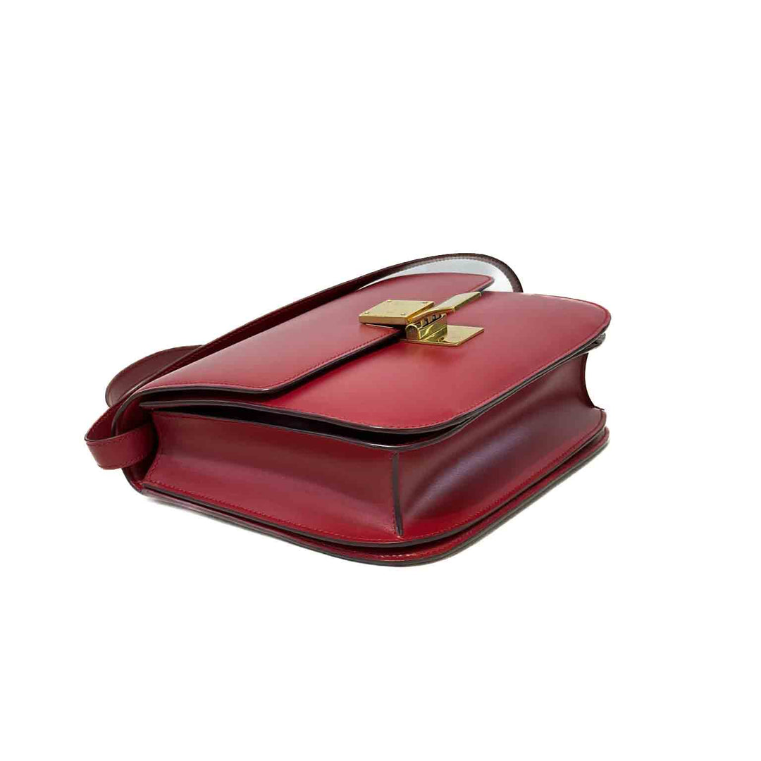 Celine Medium Red Classic Box Bag - Jiaxyk