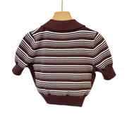 Miumiu Clothing Strip Cropped Polo Shirt #38