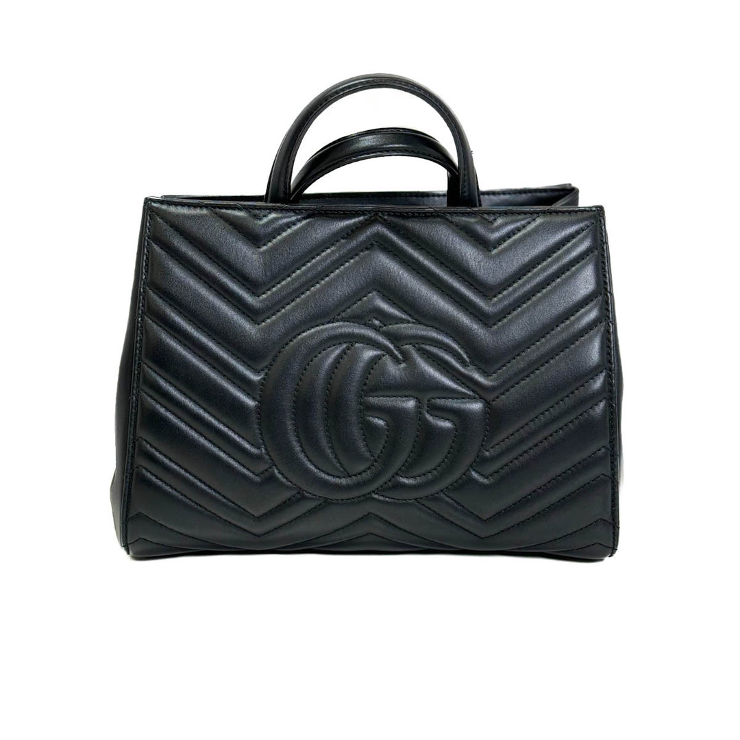 Gucci Black Small Marmont Top Handle Bag - Jiaxyk