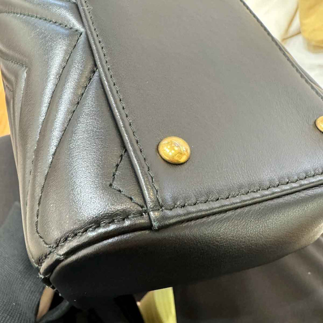 Gucci Black Small Marmont Top Handle Bag - Jiaxyk