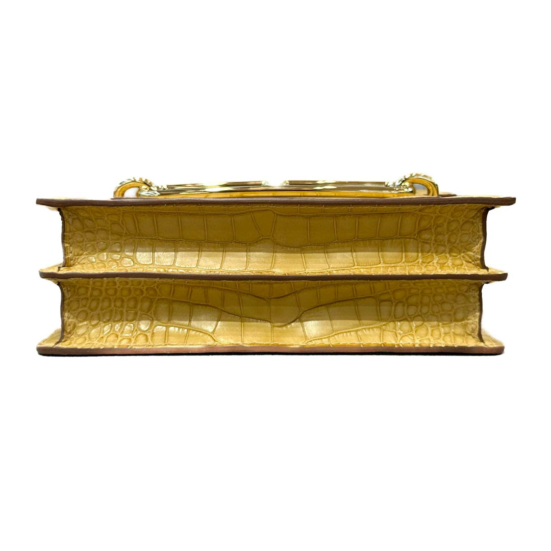 Hermes Roulis 23 Yellow Alligator Leather - Jiaxyk