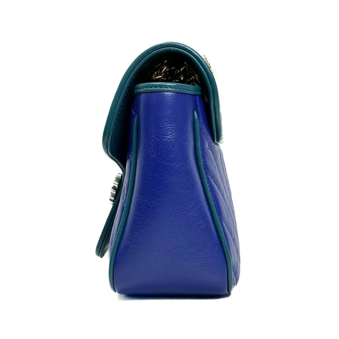 Gucci Blue Small Marmont Bag - Jiaxyk