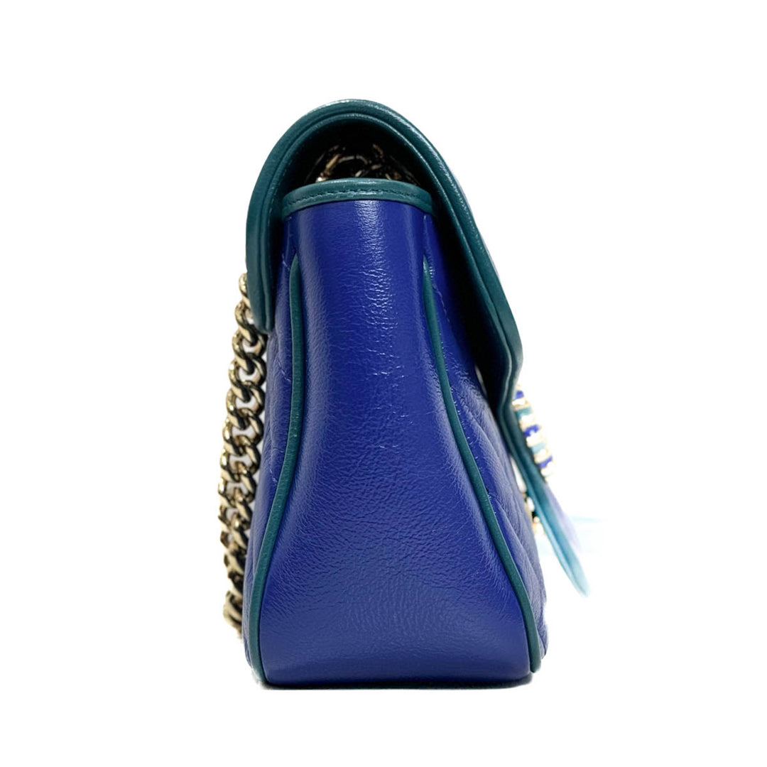Gucci Blue Small Marmont Bag - Jiaxyk