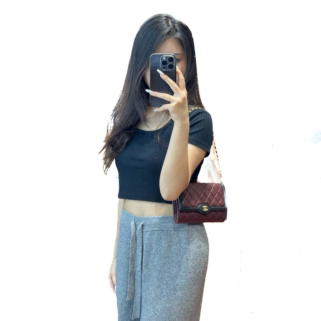 Chanel Burgundy WOC Bag - Jiaxyk