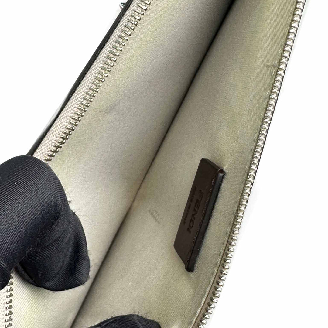 Fendi Grey Owl Eye Pochette - Jiaxyk
