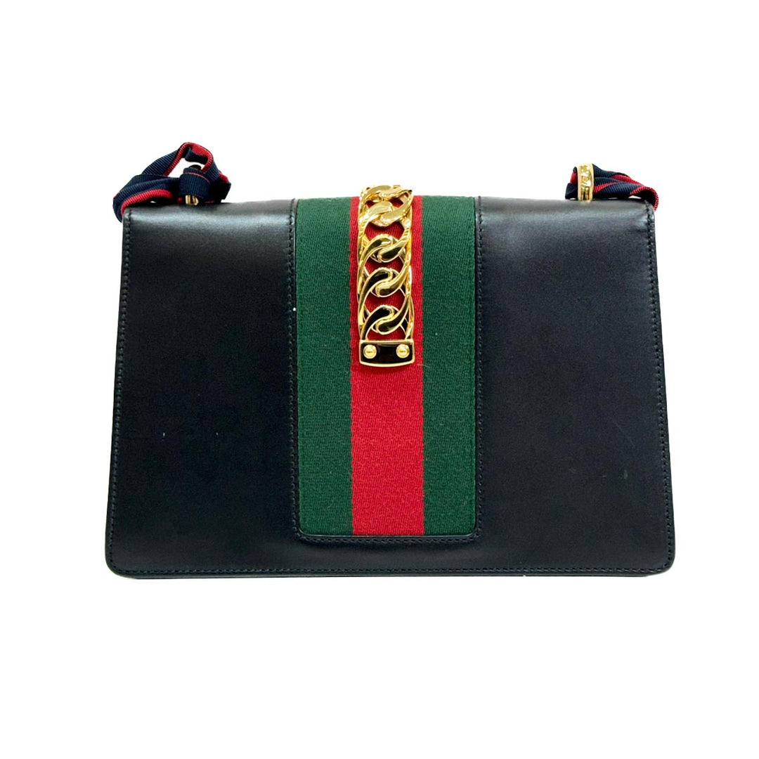 Gucci Small Black Sylvie Bag - Jiaxyk