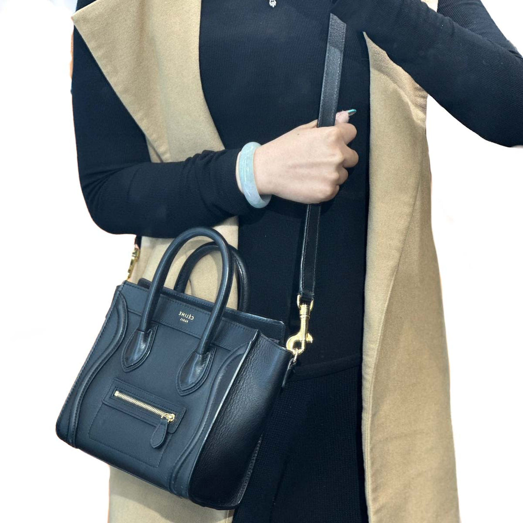 Celine Black Nano Luggage Bag - Jiaxyk