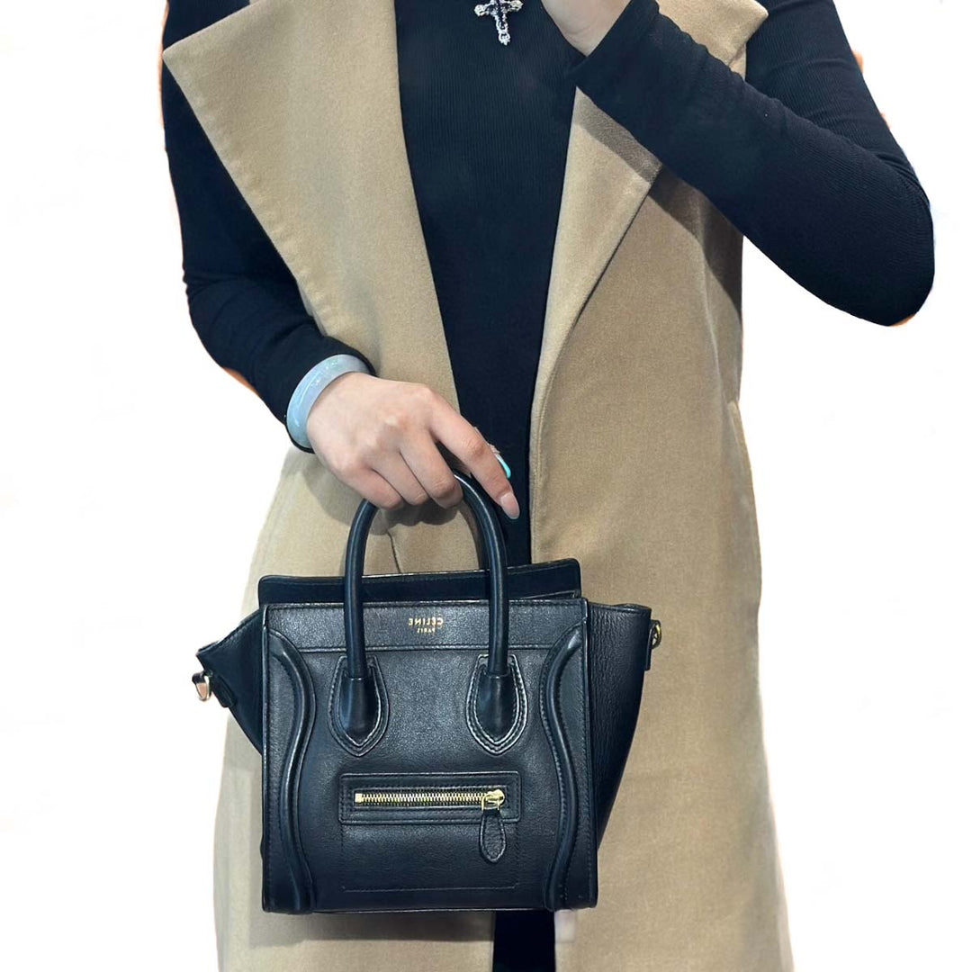 Celine Black Nano Luggage Bag - Jiaxyk