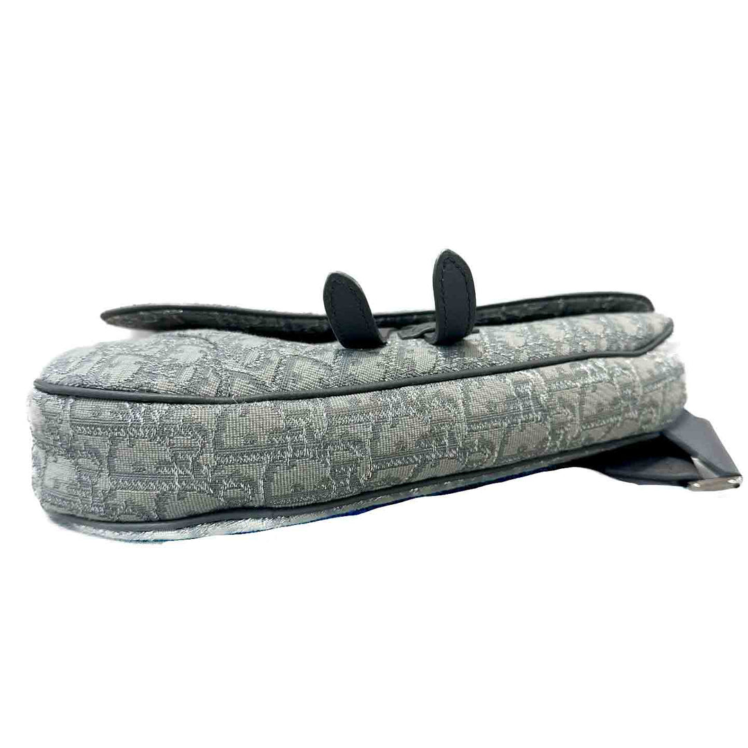 Dior Grey Dior Oblique Jacquard Saddle Bag - Jiaxyk