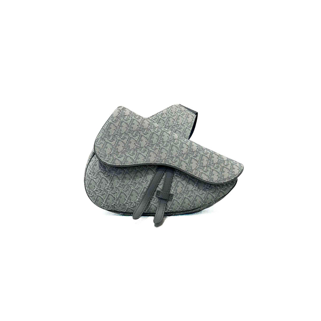 Dior Grey Dior Oblique Jacquard Saddle Bag - Jiaxyk