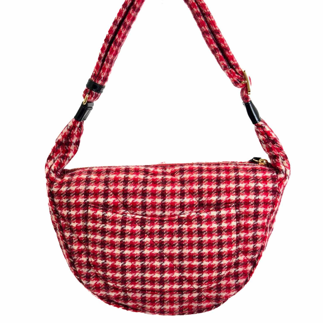 Chanel Red Tweed Hobo Bag