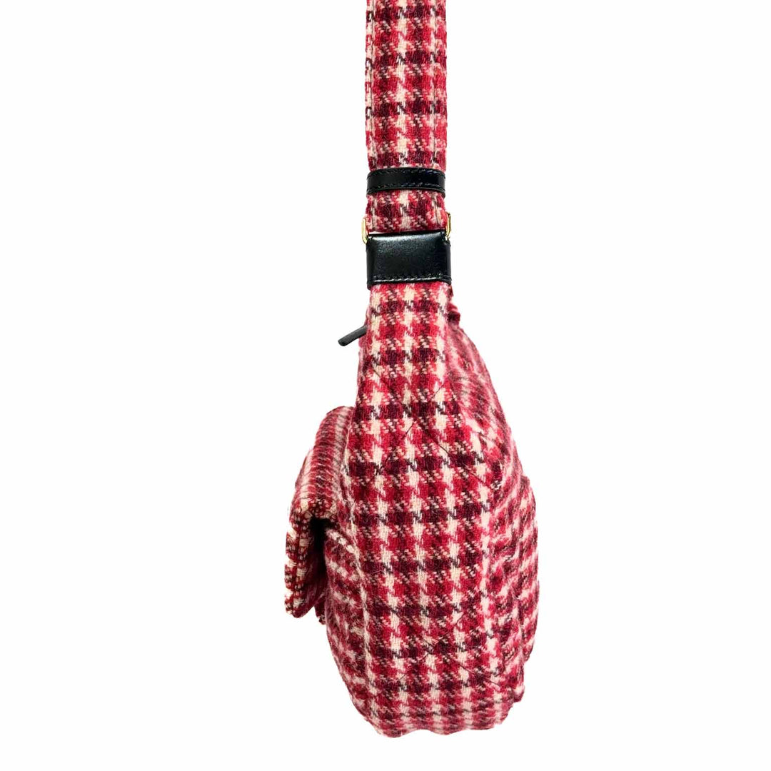 Chanel Red Tweed Hobo Bag