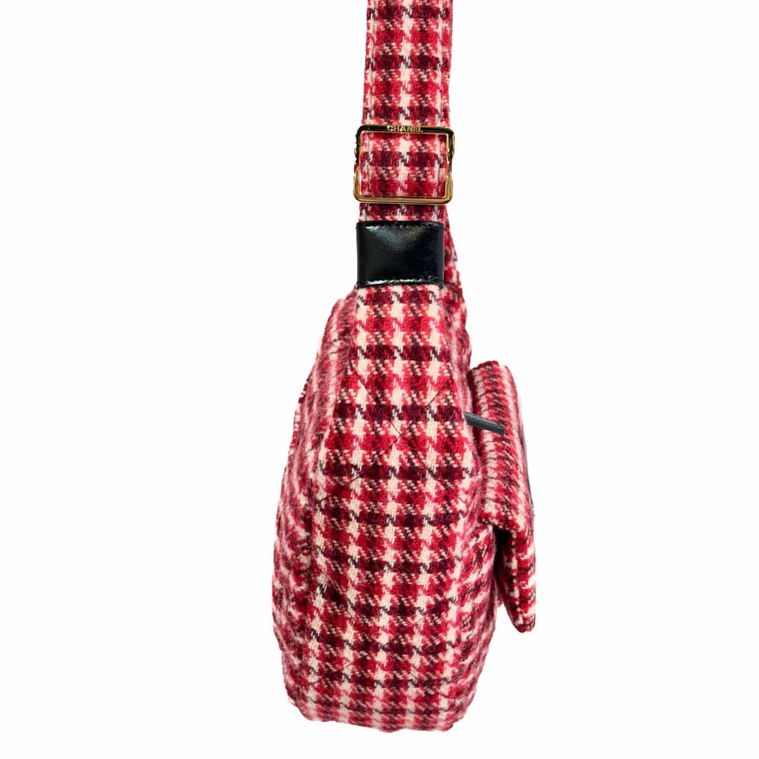 Chanel Red Tweed Hobo Bag
