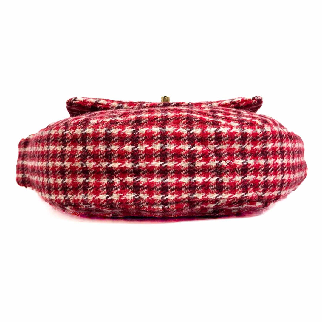 Chanel Red Tweed Hobo Bag