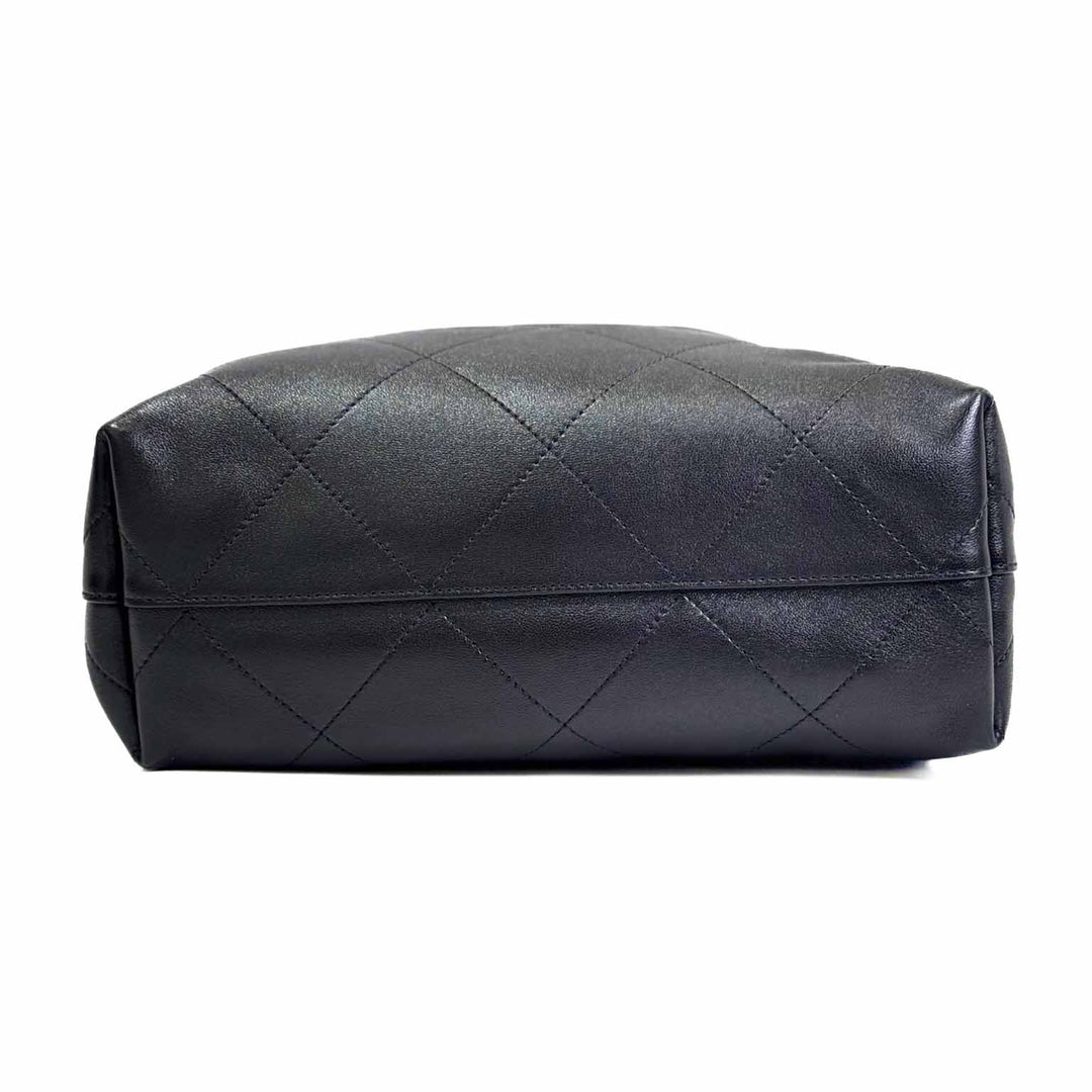 Chanel 25P Black Hobo Bag