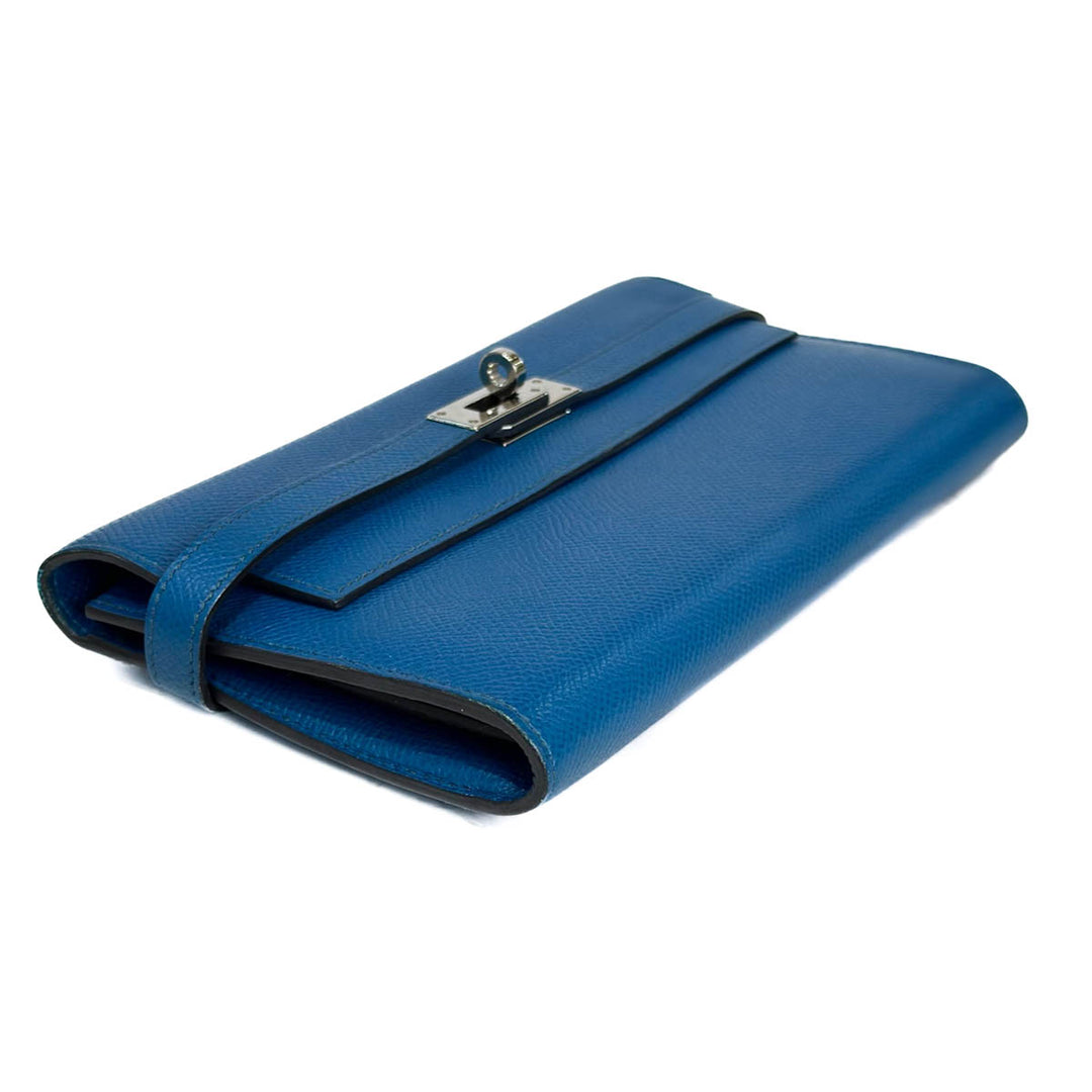 Hermes Blue Kelly Long Wallet - Jiaxyk