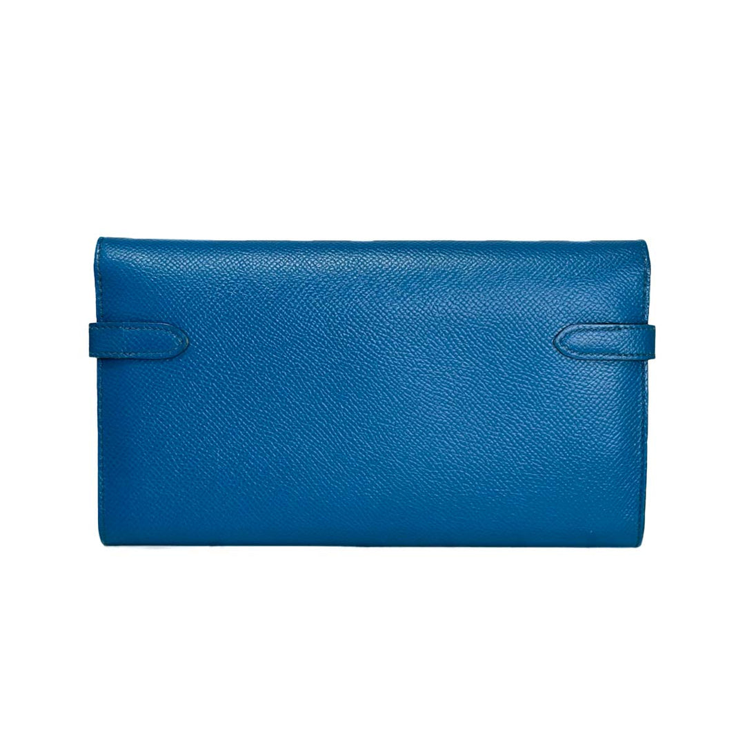 Hermes Blue Kelly Long Wallet - Jiaxyk