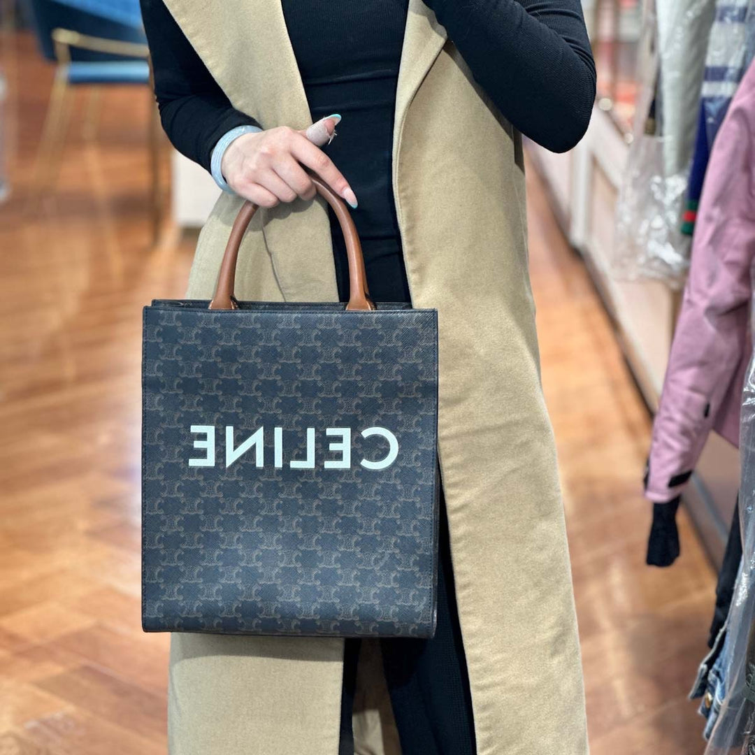 Celine Vertical Cabas Triomphe Canvas - Jiaxyk