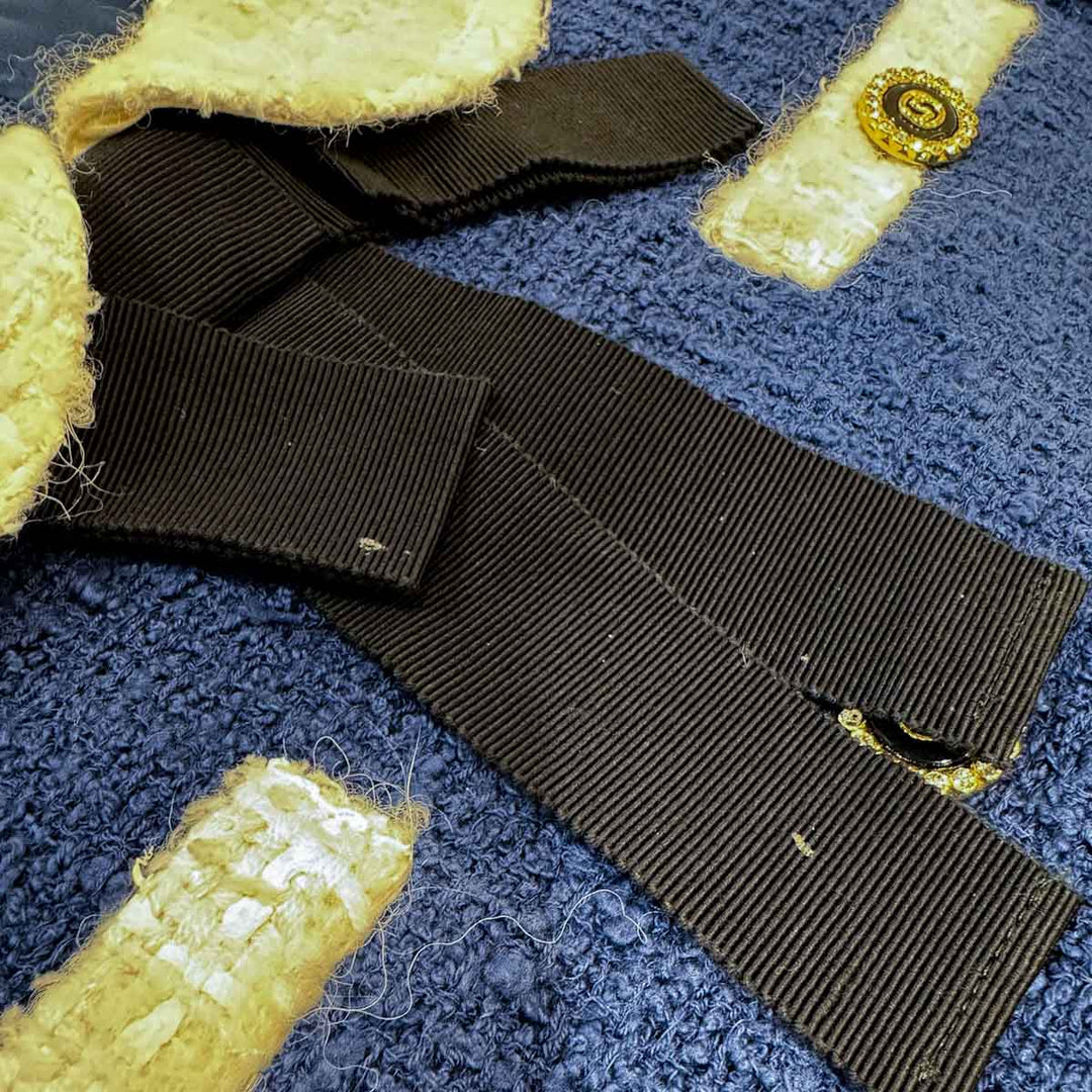 Gucci Blue Knit Dress with Neck Bow - Jiaxyk