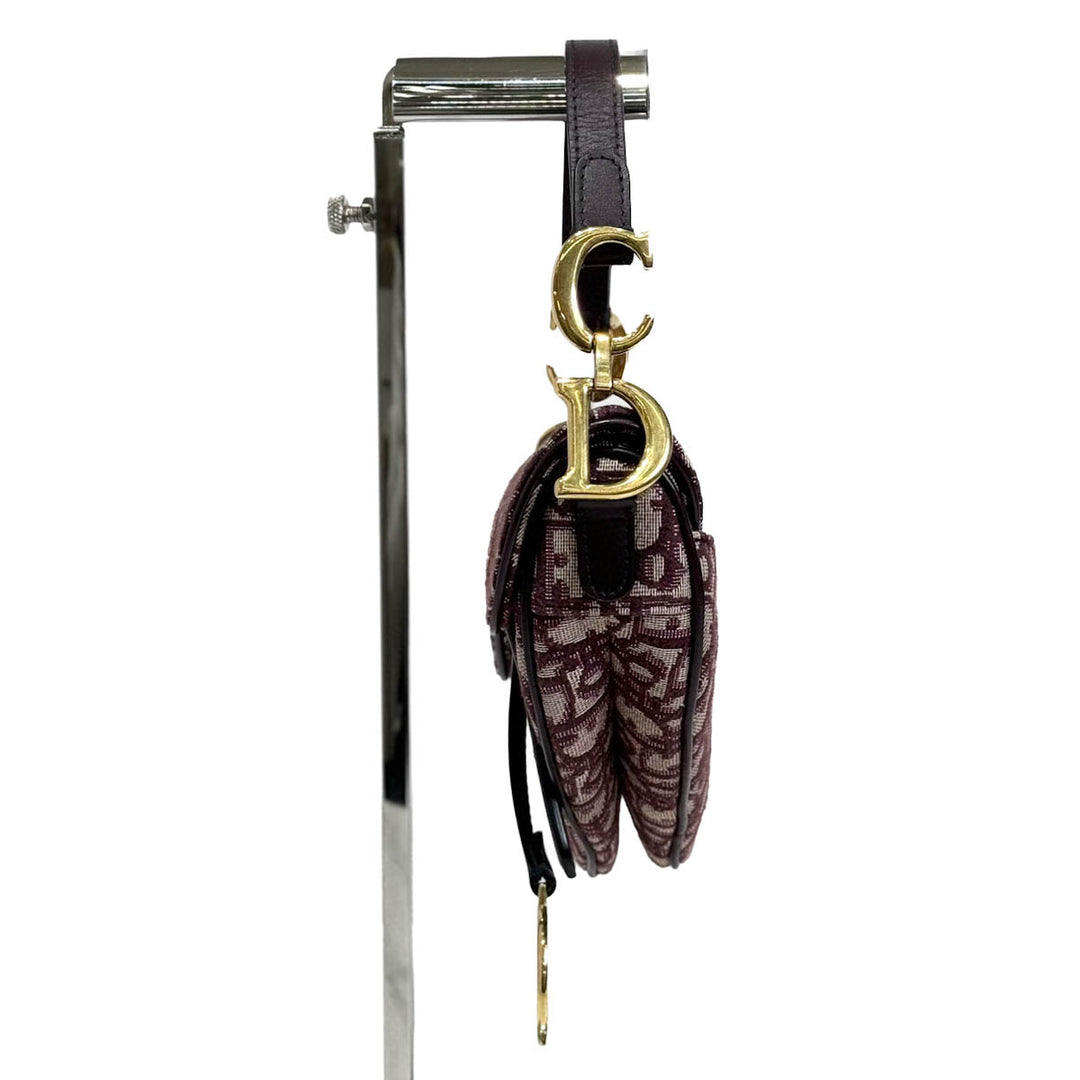 Dior Burgundy Mini Saddle Bag - Jiaxyk