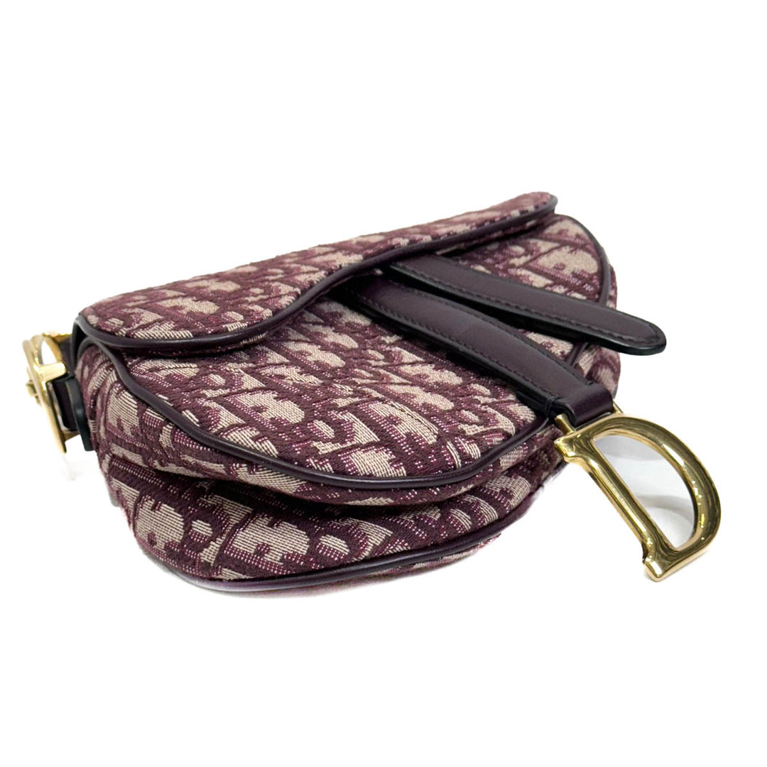 Dior Burgundy Mini Saddle Bag - Jiaxyk