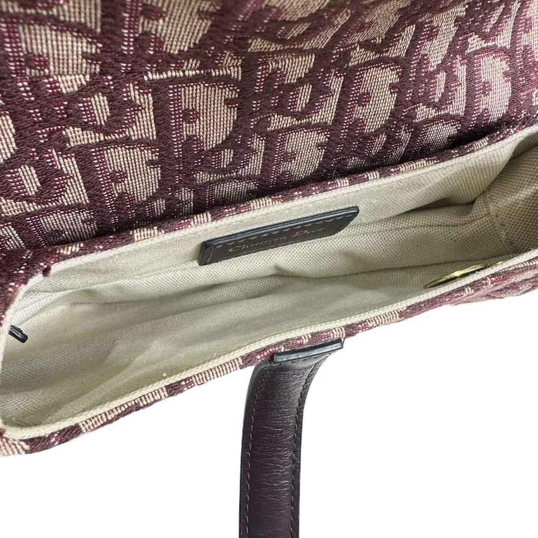 Dior Burgundy Mini Saddle Bag - Jiaxyk