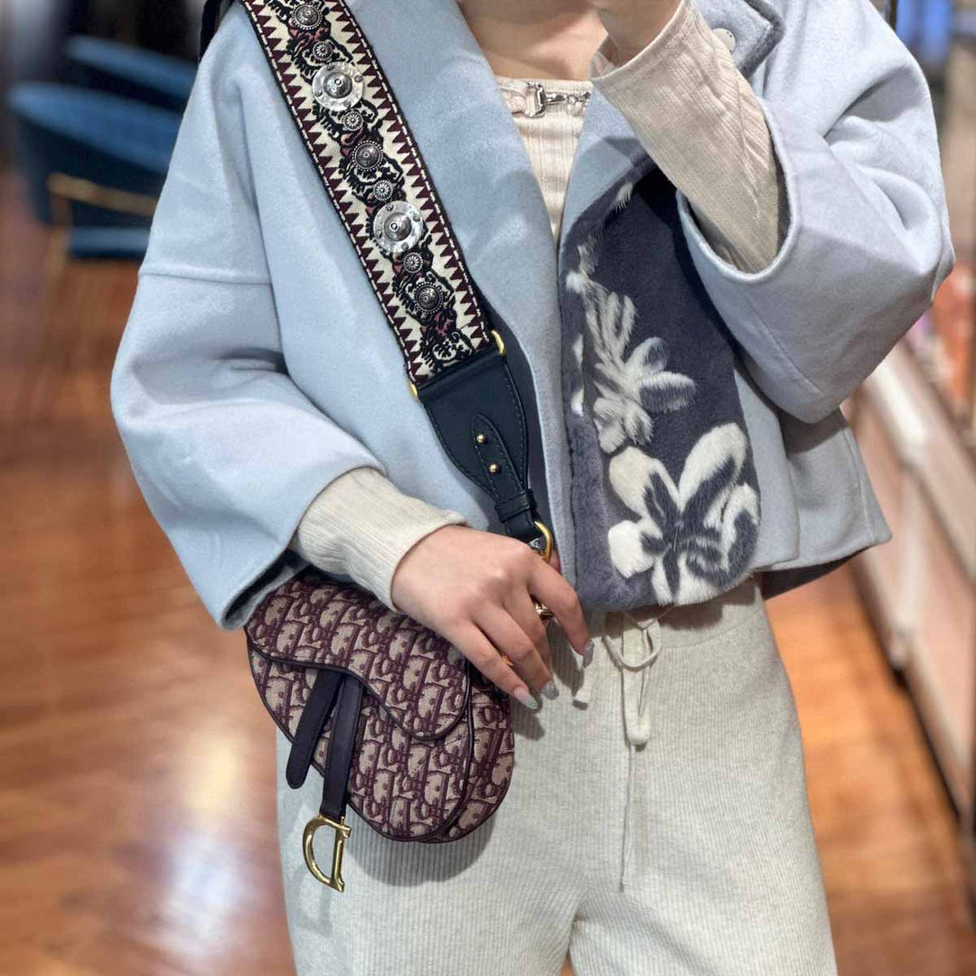 Dior Burgundy Mini Saddle Bag - Jiaxyk