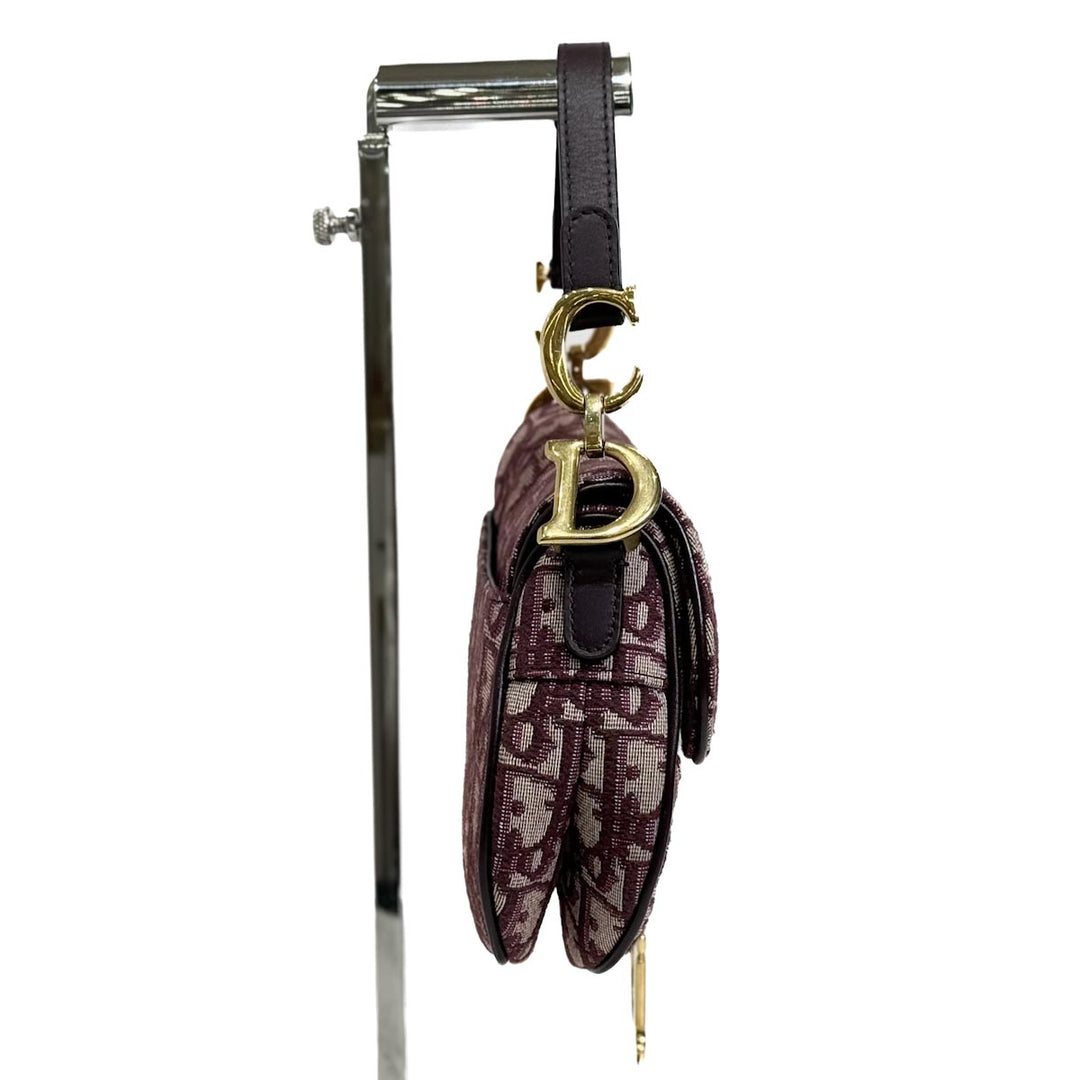 Dior Burgundy Mini Saddle Bag - Jiaxyk