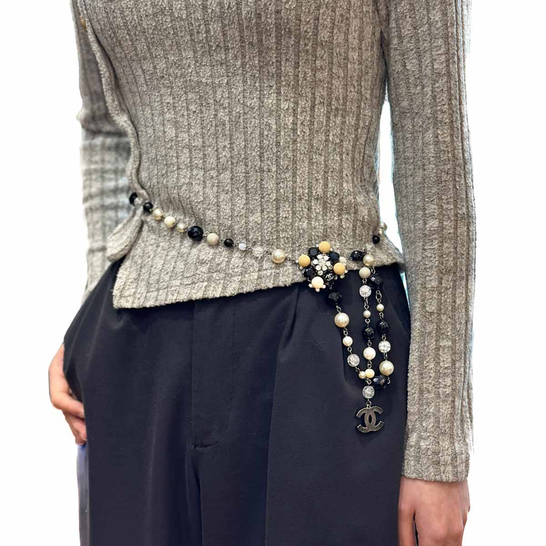 Chanel Vintage Pearl Crystal Necklace/Belt - Jiaxyk