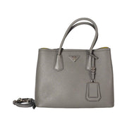 Prada Saffiano Grey Handbag with Strap