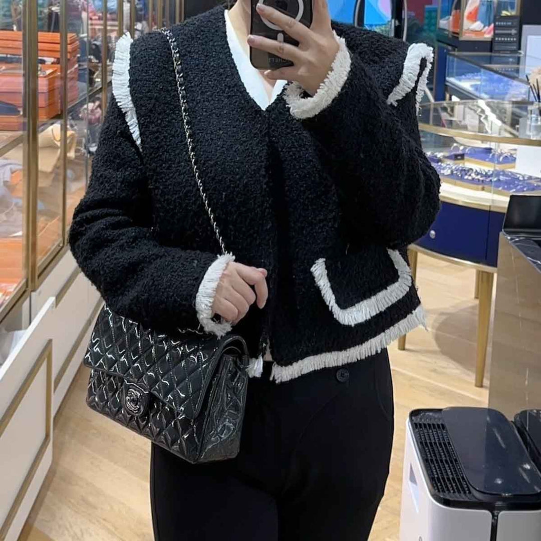 Chanel Med Grey Patent Classic Flap Bag - Jiaxyk