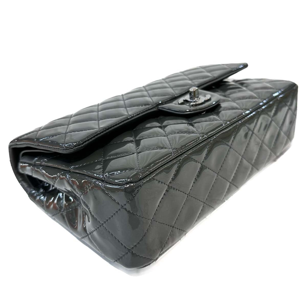 Chanel Med Grey Patent Classic Flap Bag - Jiaxyk