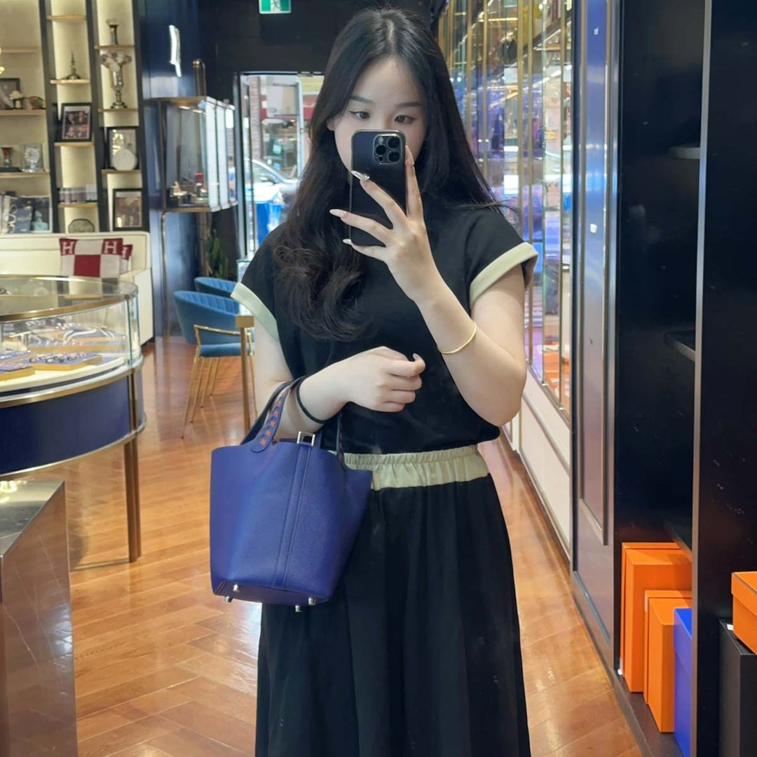 Hermes Blue Picotin 18 Epsom - Jiaxyk