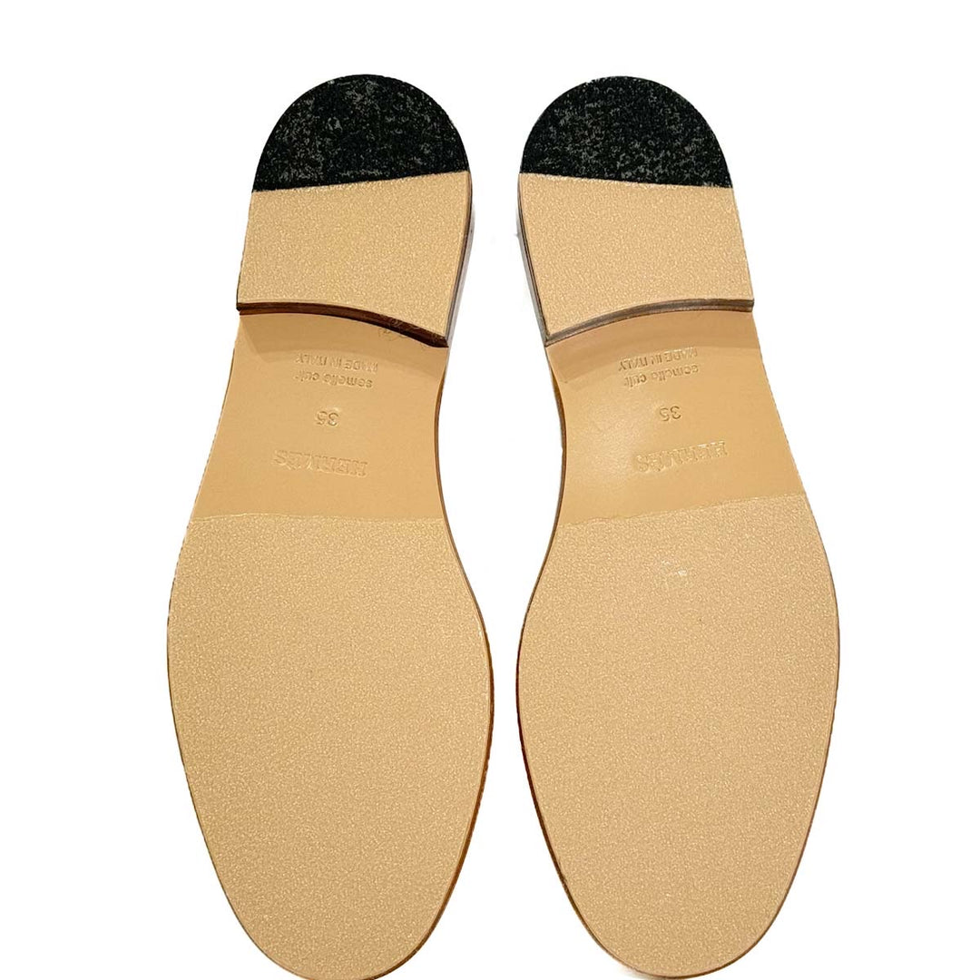 Herms White Destin Loafers #35 - Jiaxyk